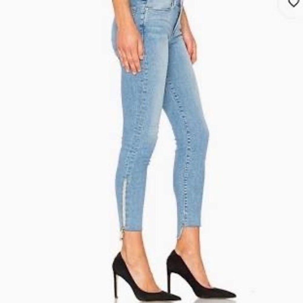 Frame Denim Le High Skinny Zip Ankle Light Wash Denim Jean Womens Size 27‎